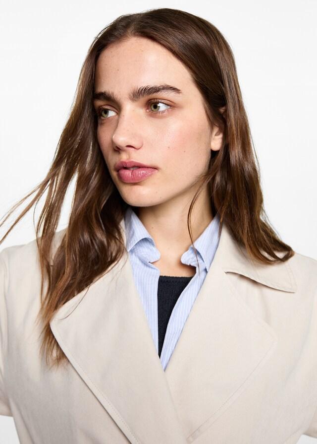 Mango Trench Fluido Cintura