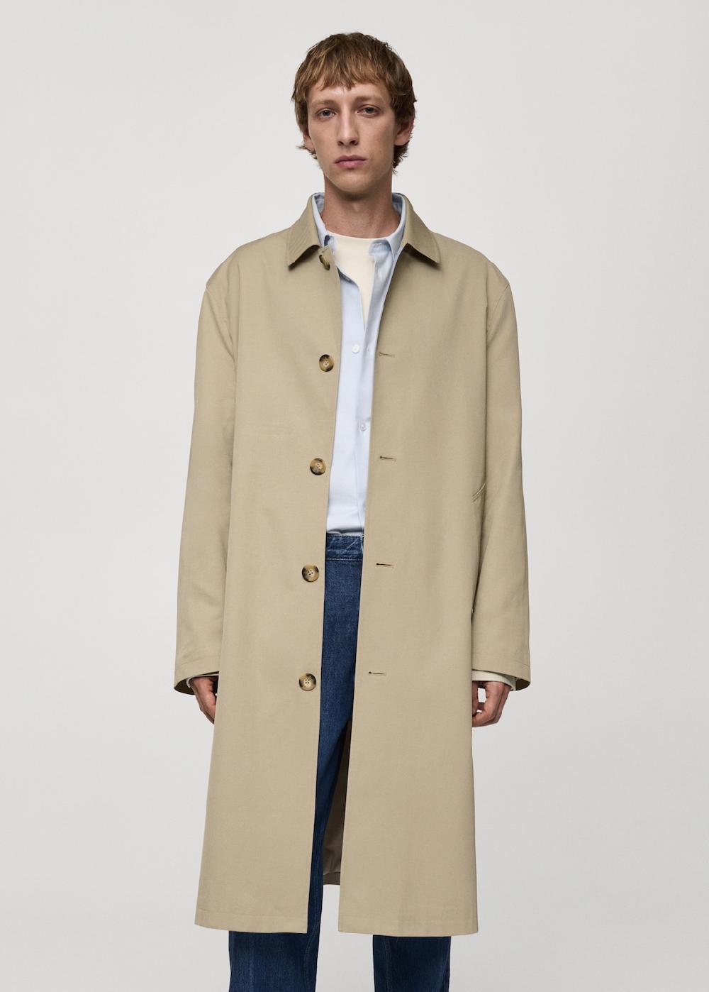 Mango Trench relaxed-fit water repellent