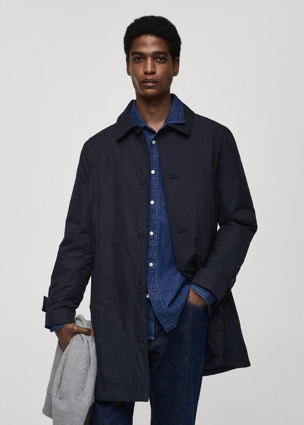 Mango Trench trapuntato water repellent