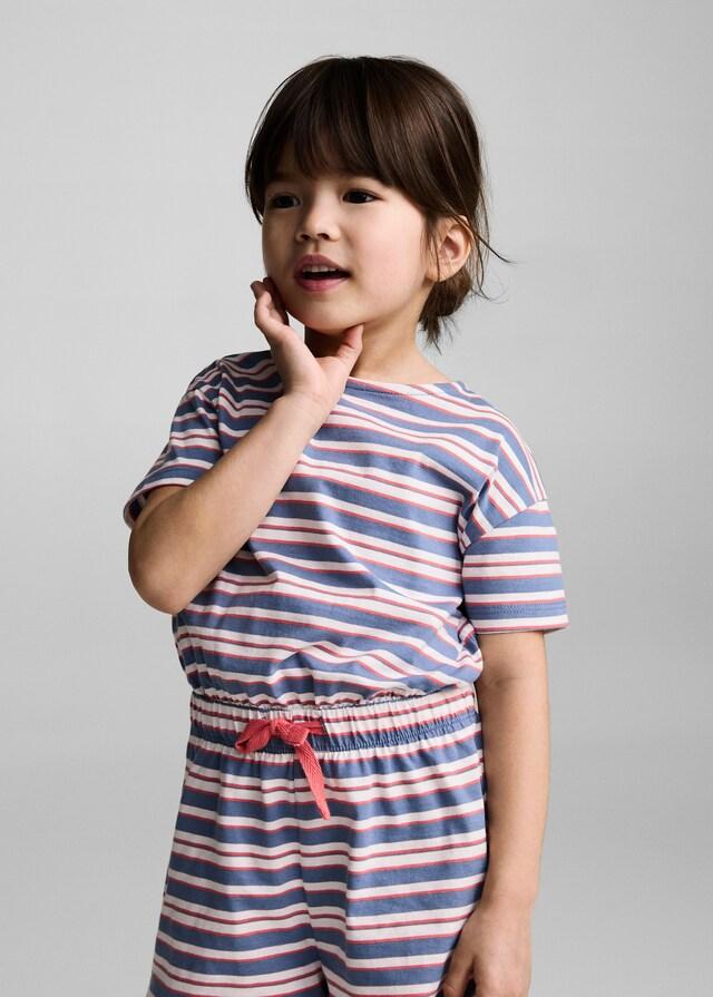 Mango Tuta Corta Righe Coulisse