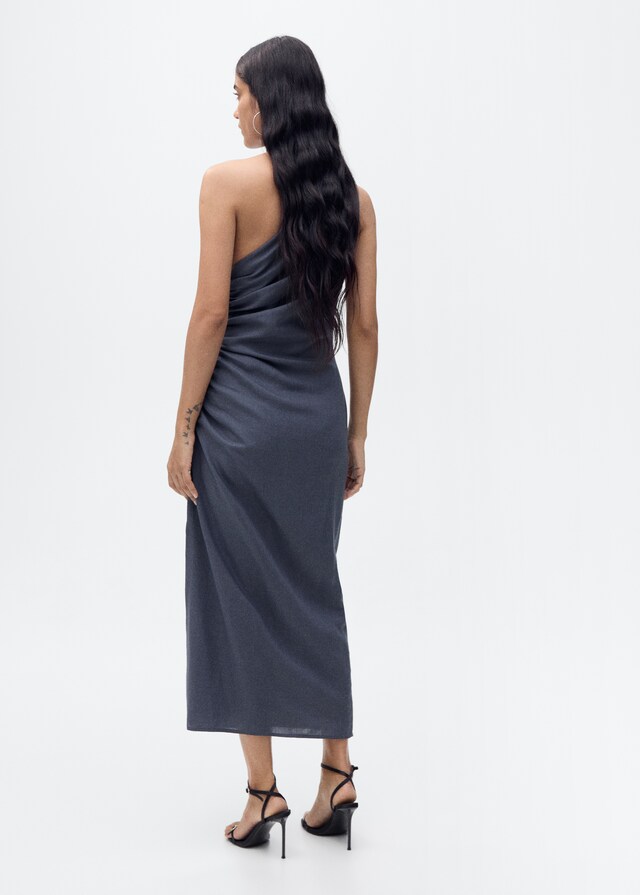 Mango Vestito Asimmetrico Dettagli Increspati