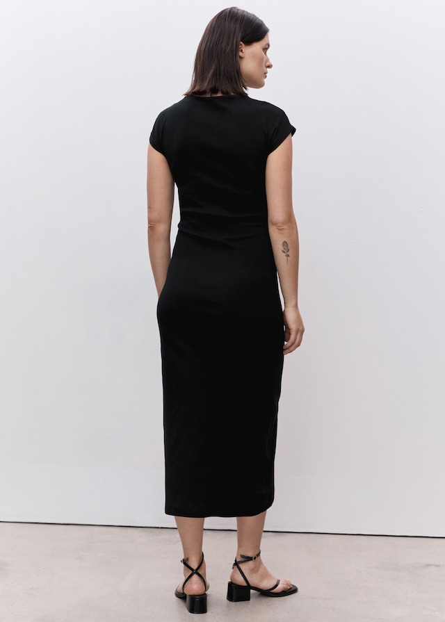 Mango Vestito Cotone Increspature Laterali