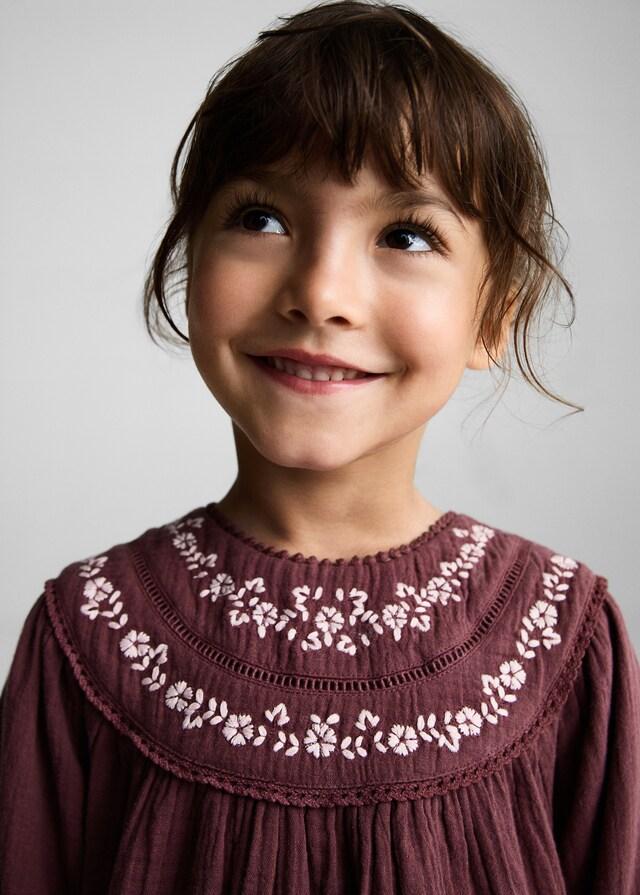 Mango Vestito Cotone Ricamato