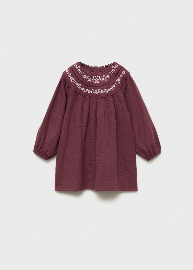 Mango Vestito Cotone Ricamato