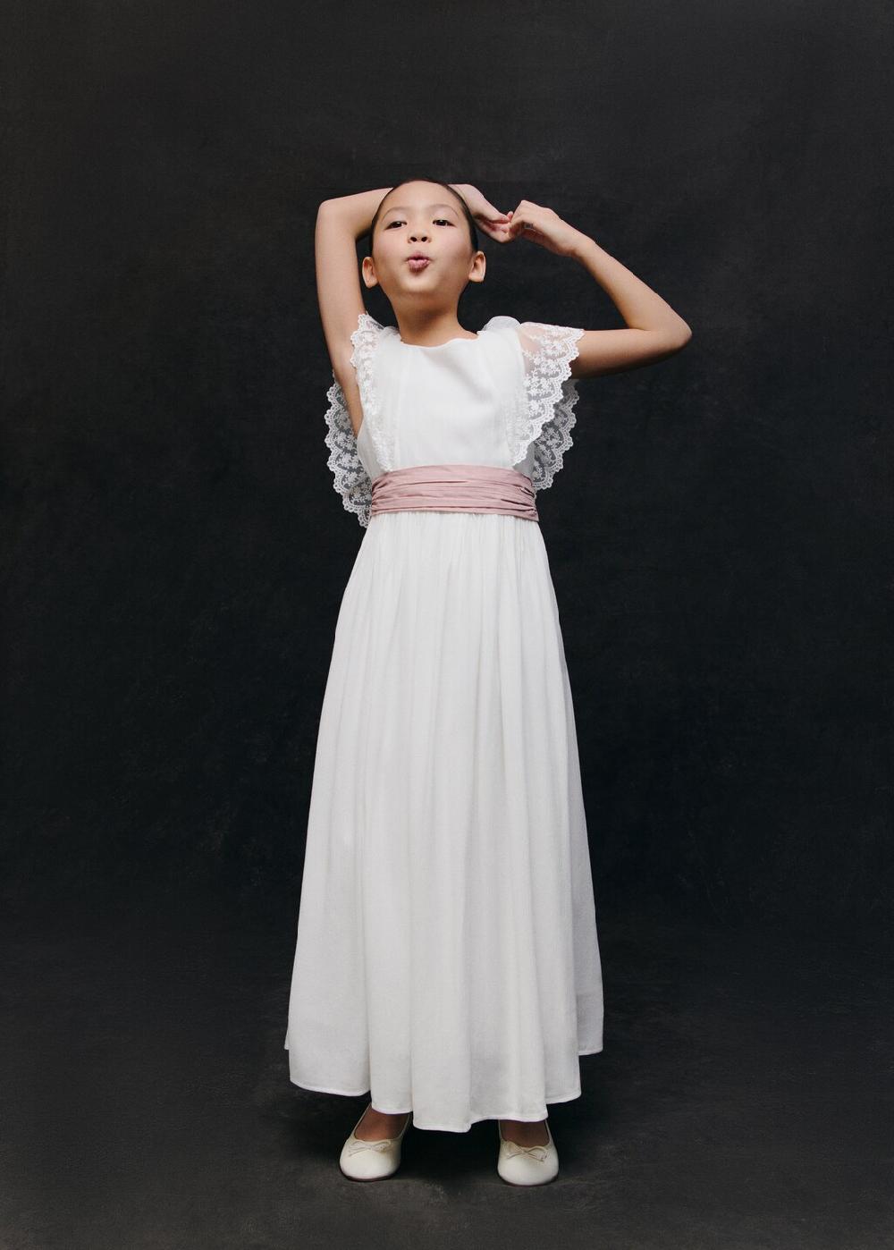 Mango Vestito dettagli ricamati