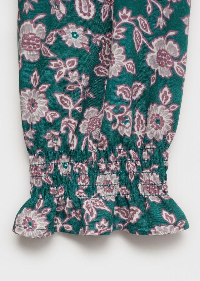 Mango Vestito Increspato Stampa Lettere