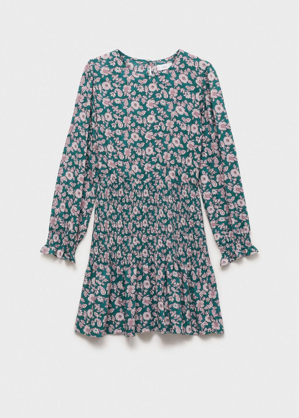 Mango Vestito increspato stampa lettere