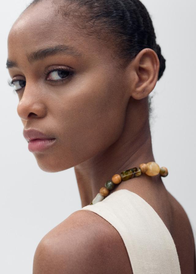 Mango Vestito Lino Cintura