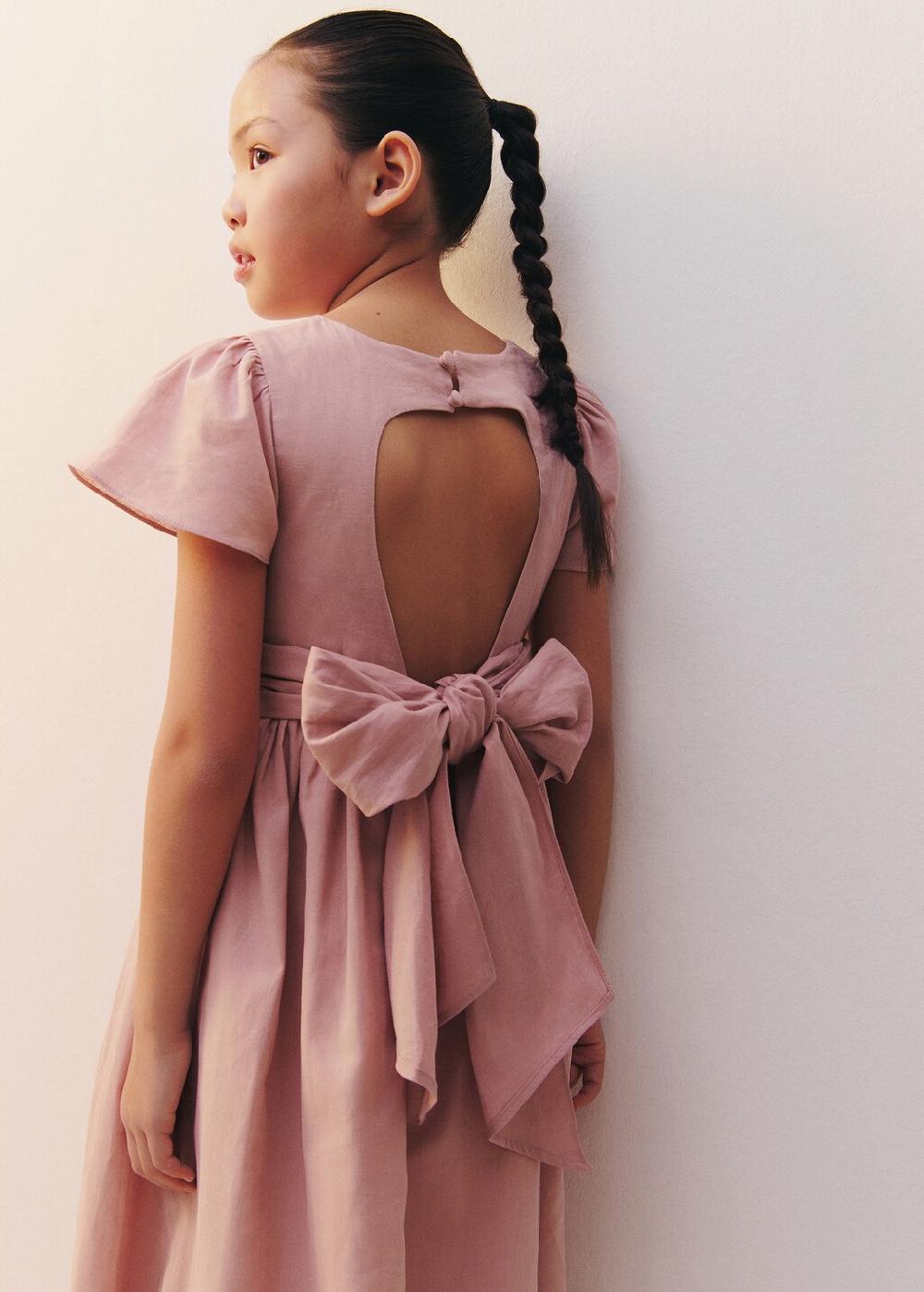 Mango Vestito lino spacco schiena