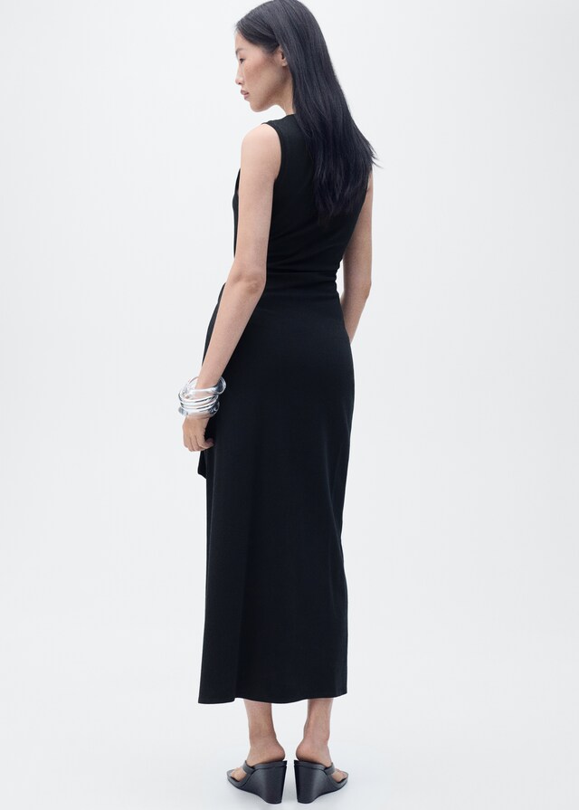 Mango Vestito Midi Cotone Nodo