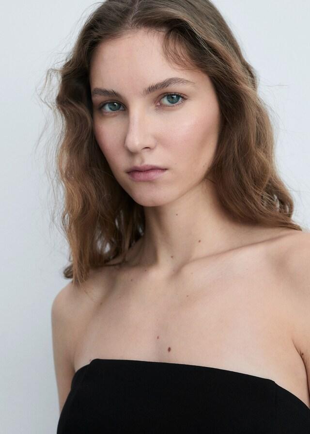 Mango Vestito Senza Spallini Combinato