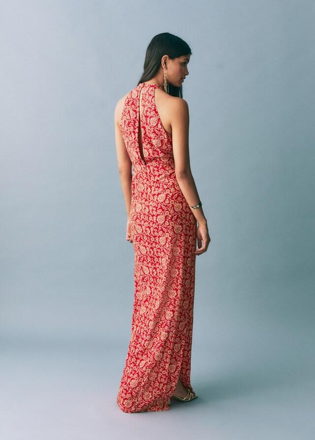 Mango Vestito Stampato Con Collo All'americana