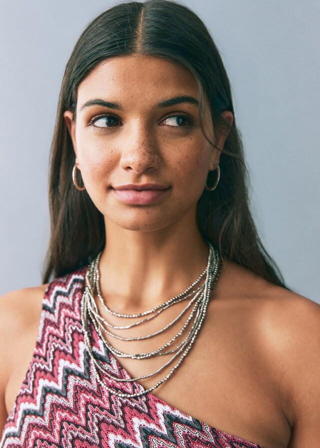 Mango Vestito Zigzag Lurex