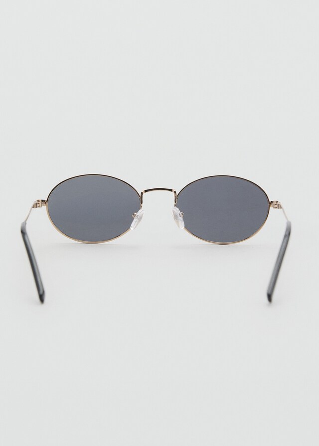 Mango Occhiali Da Sole Tondi Montatura Metallizzata