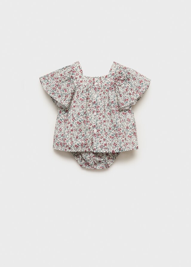 Mango Vestito E Pagliaccetto In Cotone A Stampa Floreale