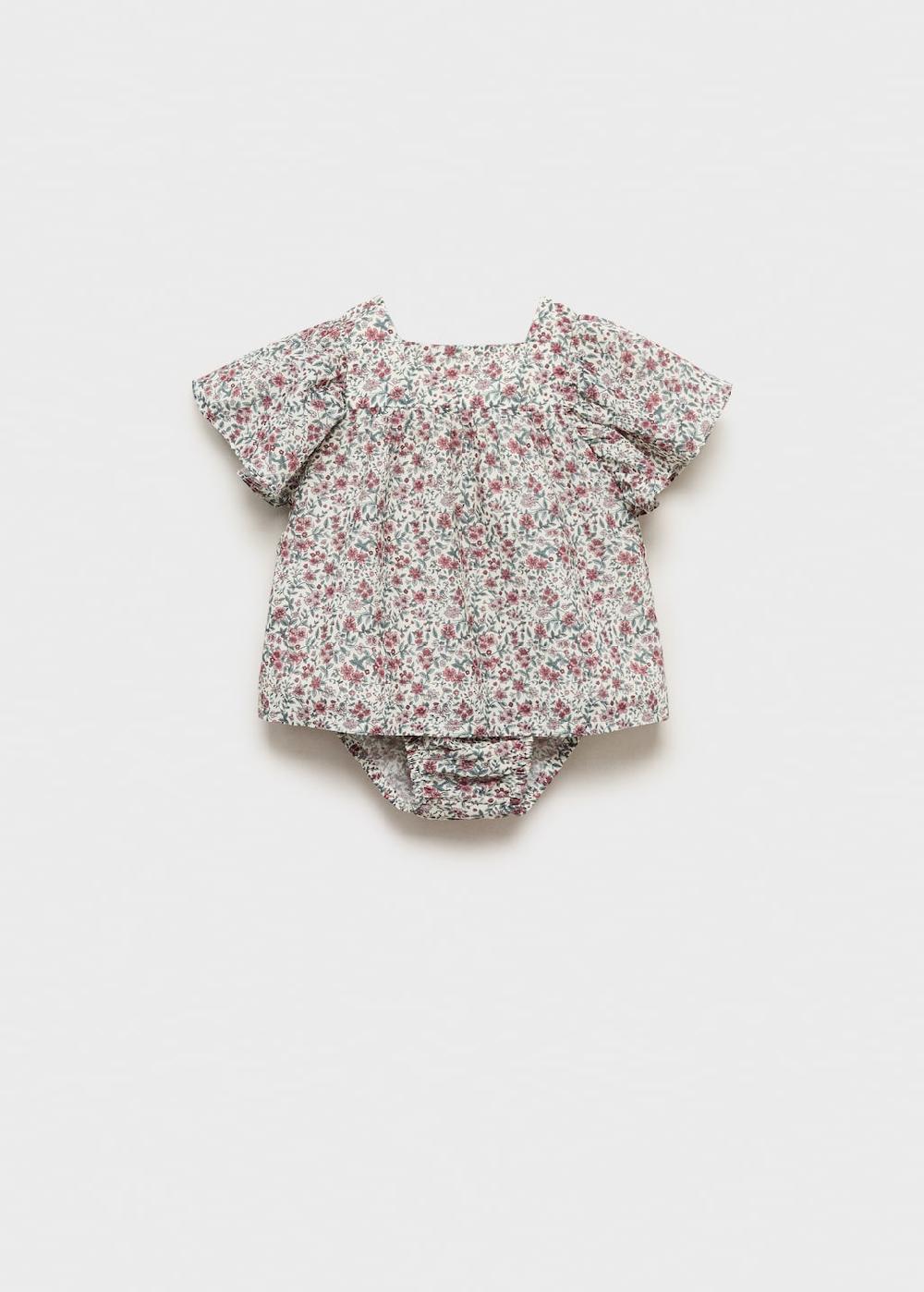 Mango Vestito e pagliaccetto in cotone a stampa floreale