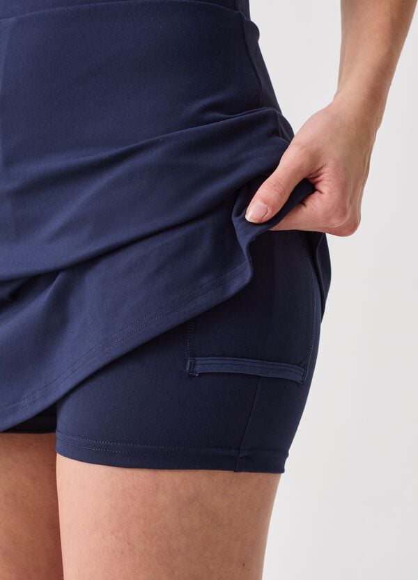 Ovs Abito Sportivo Azzurro In Tessuto Elasticizzato SLAZENGER