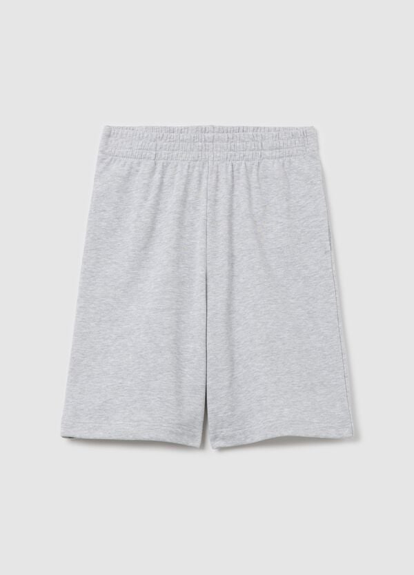 Ovs Bermuda in French Terry con vita elasticata grigio