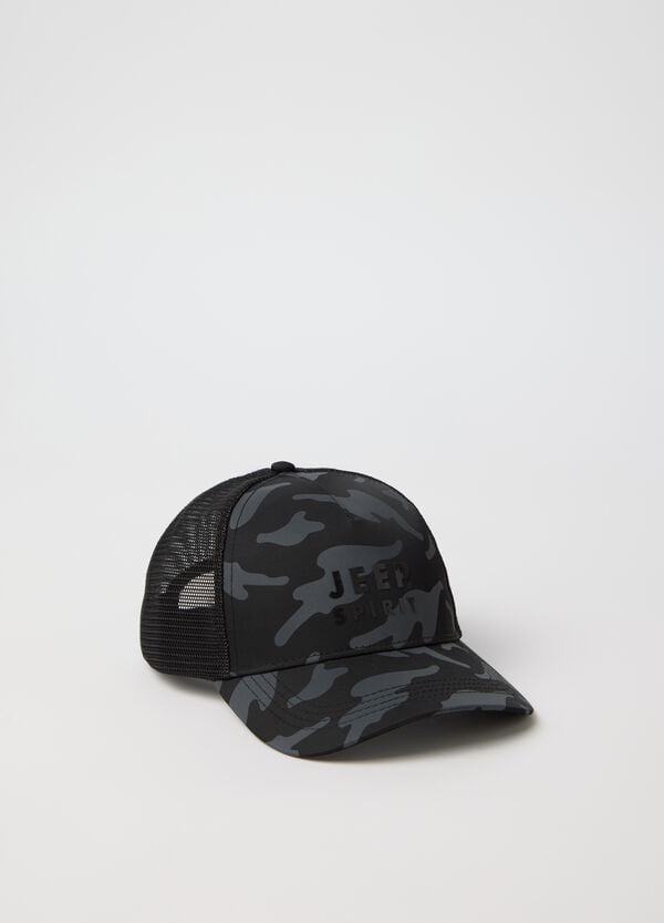 Ovs Berretto da baseball nero camouflage con stampa logo