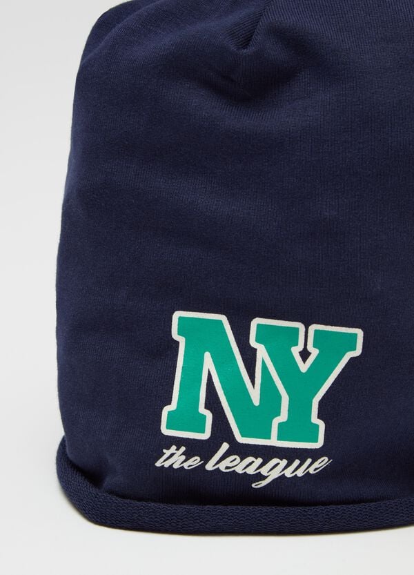 Ovs Berretto In French Terry Con Stampa "NY The League"