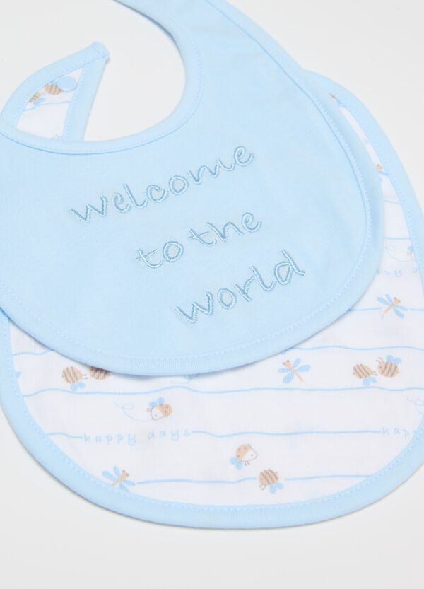 Ovs Bipack Bavaglini Con Ricamo "Welcome To The World"