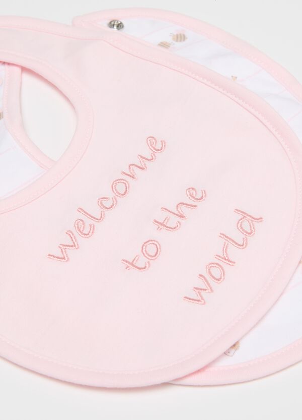 Ovs Bipack Bavaglini Con Ricamo "Welcome To The World"