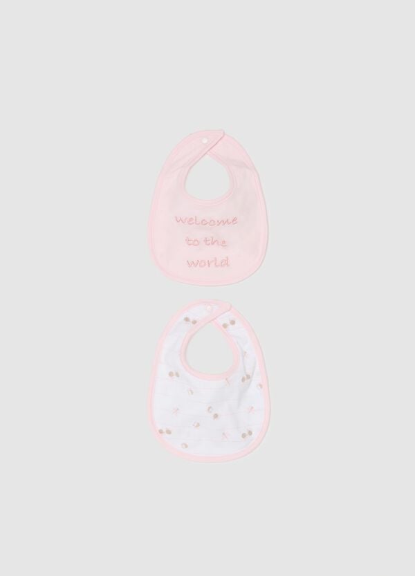 Ovs Bipack bavaglini con ricamo "Welcome to the World"