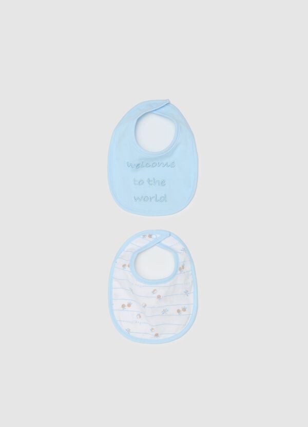 Ovs Bipack bavaglini con ricamo "Welcome to the World"