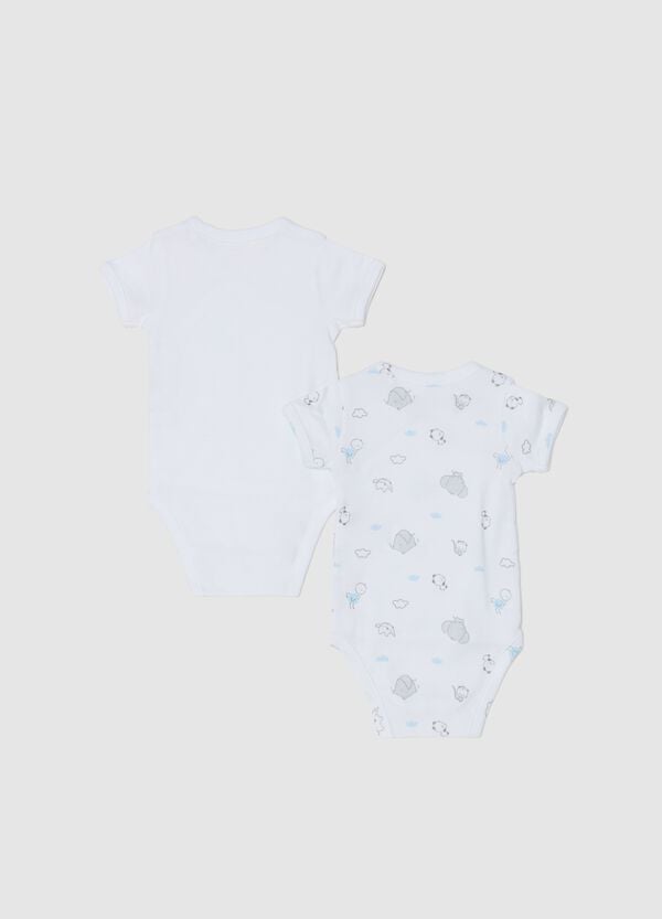 Ovs Bipack Body In Cotone Bio Con Stampa Animaletti