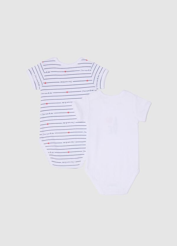 Ovs Bipack Body In Cotone Bio Con Stampa I Love Mum & Dad