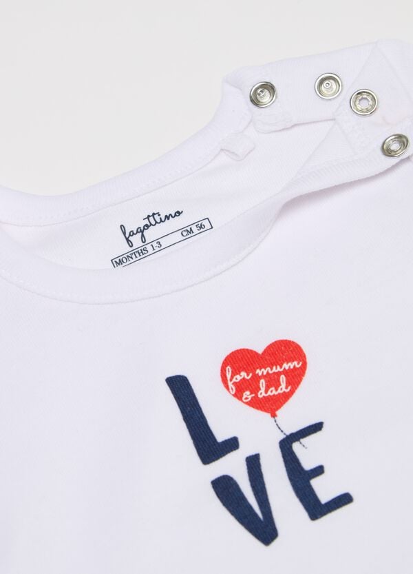 Ovs Bipack Body In Cotone Bio Con Stampa I Love Mum & Dad