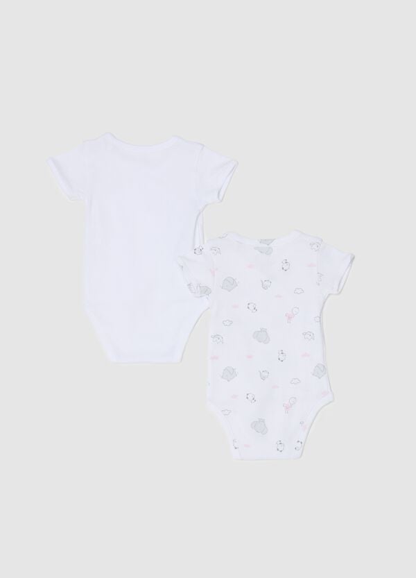 Ovs Bipack Body In Cotone Bio Scollo A V Con Stampa