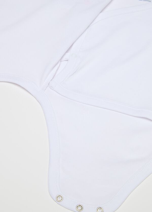 Ovs Bipack Body In Cotone Bio Scollo A V Con Stampa