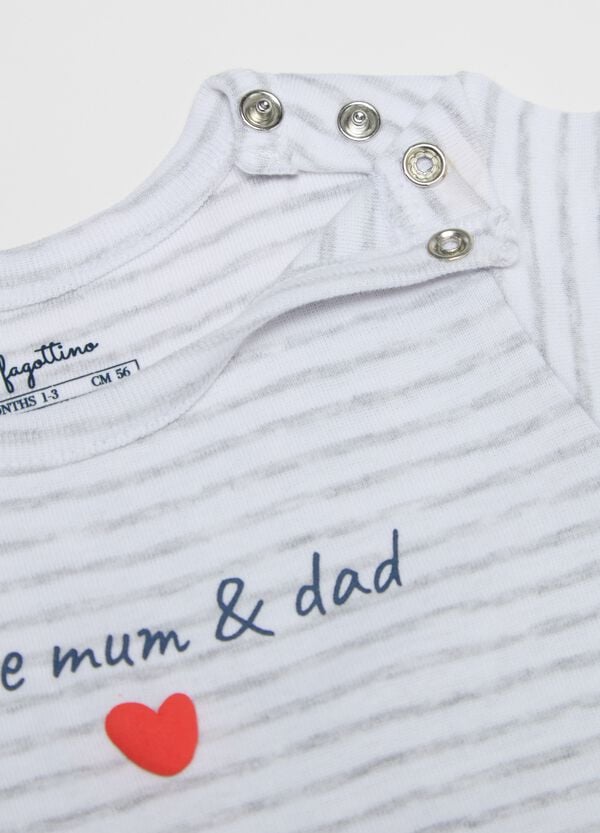 Ovs Bipack Body In Cotone Con Stampa I Love Mum & Dad