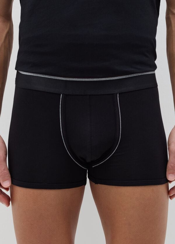 Ovs Bipack Boxer In Cotone Supima Piping A Contrasto