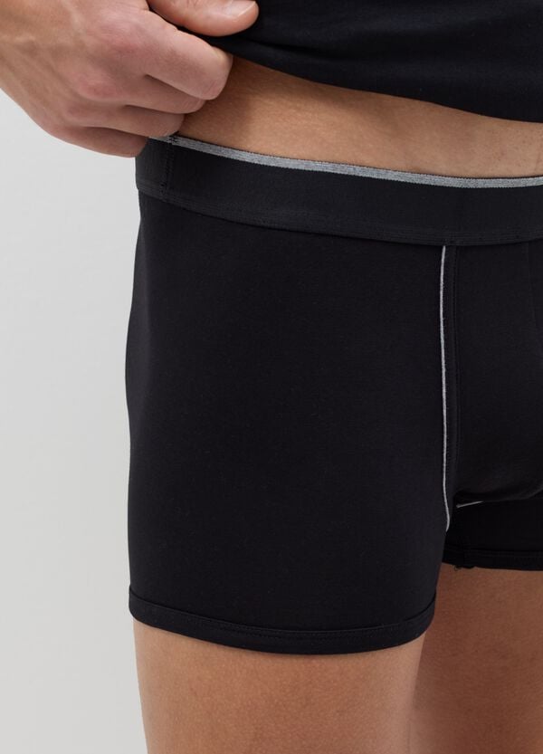 Ovs Bipack Boxer In Cotone Supima Piping A Contrasto
