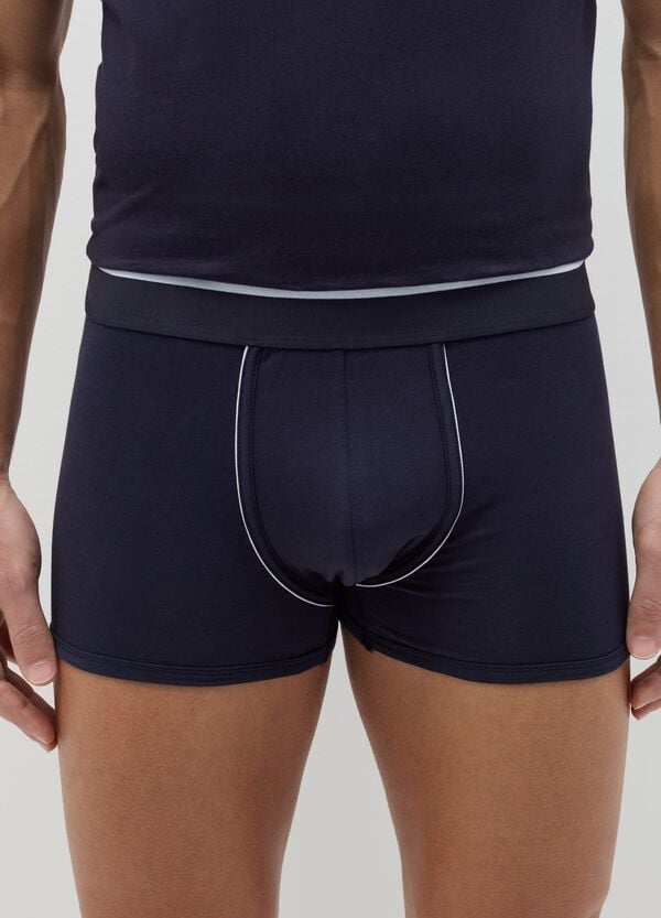 Ovs Bipack Boxer In Cotone Supima Piping A Contrasto