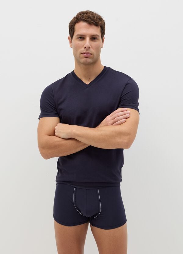 Ovs Bipack boxer in cotone Supima piping a contrasto