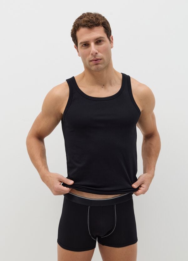 Ovs Bipack boxer in cotone Supima piping a contrasto