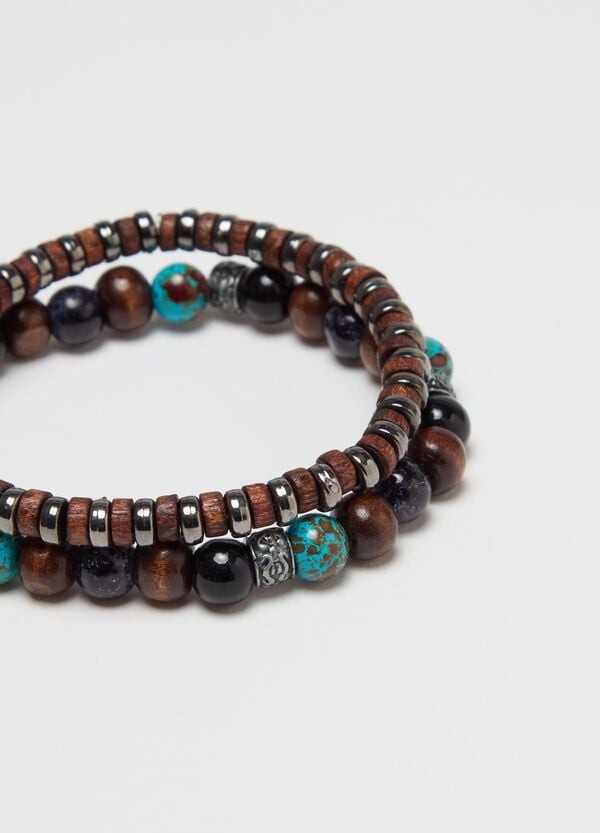 Ovs Bipack Bracciali Con Perline E Dettagli Argento