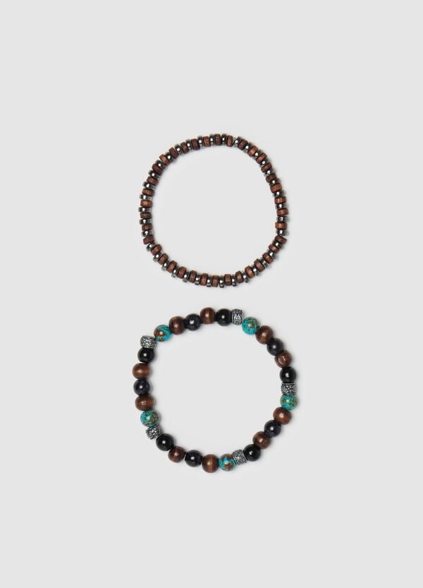 Ovs Bipack bracciali con perline e dettagli argento