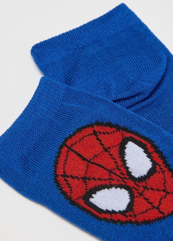 Ovs Bipack Calze Corte Con Disegno Spider-Man Blu Bianco