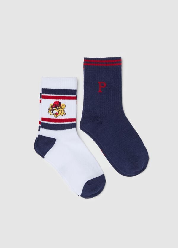 Ovs Bipack calze da tennis con disegno volpe e logo