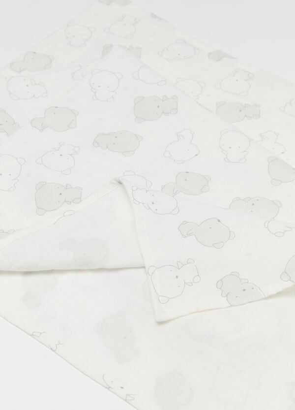 Ovs Bipack Coperte In Mussola Con Stampa Animaletti