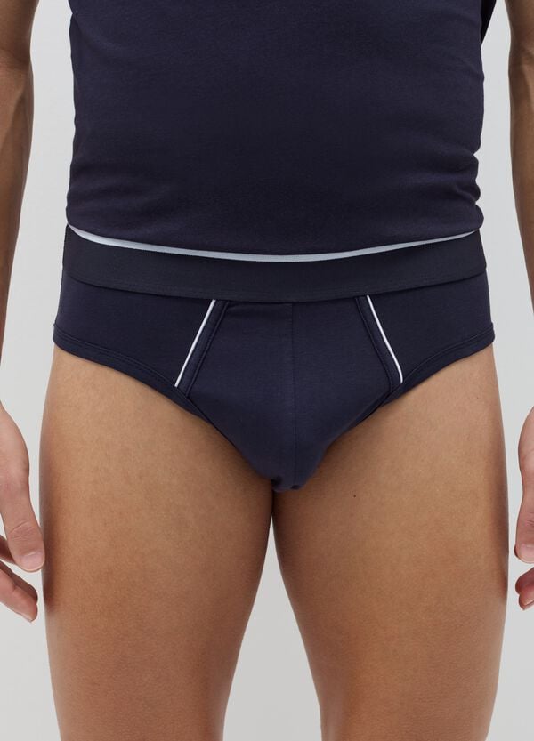 Ovs Bipack Slip In Cotone Supima Piping A Contrasto