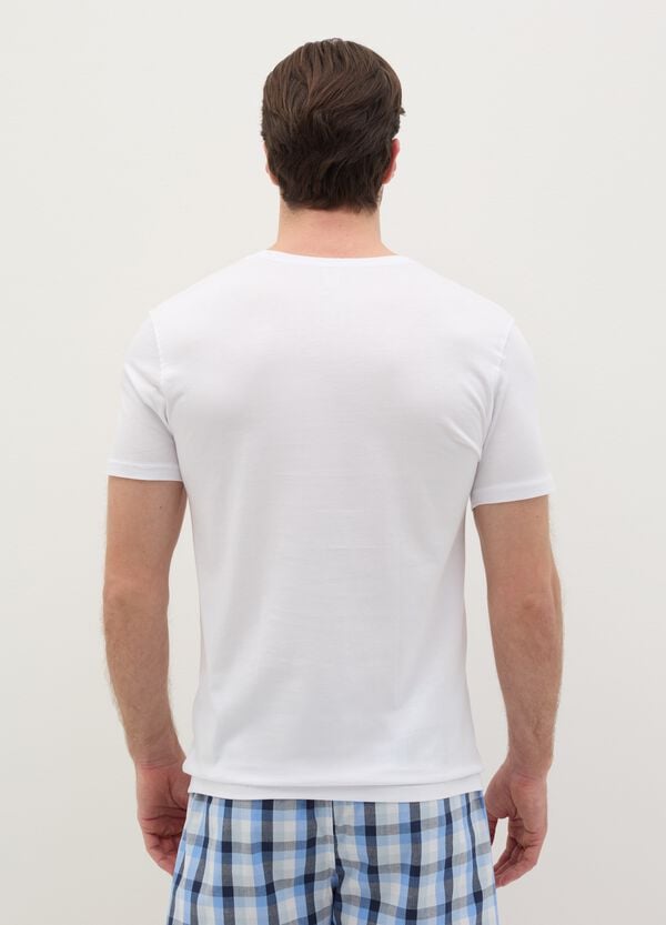 Ovs Bipack T-shirt Intima In Cotone Supima Scollo A V