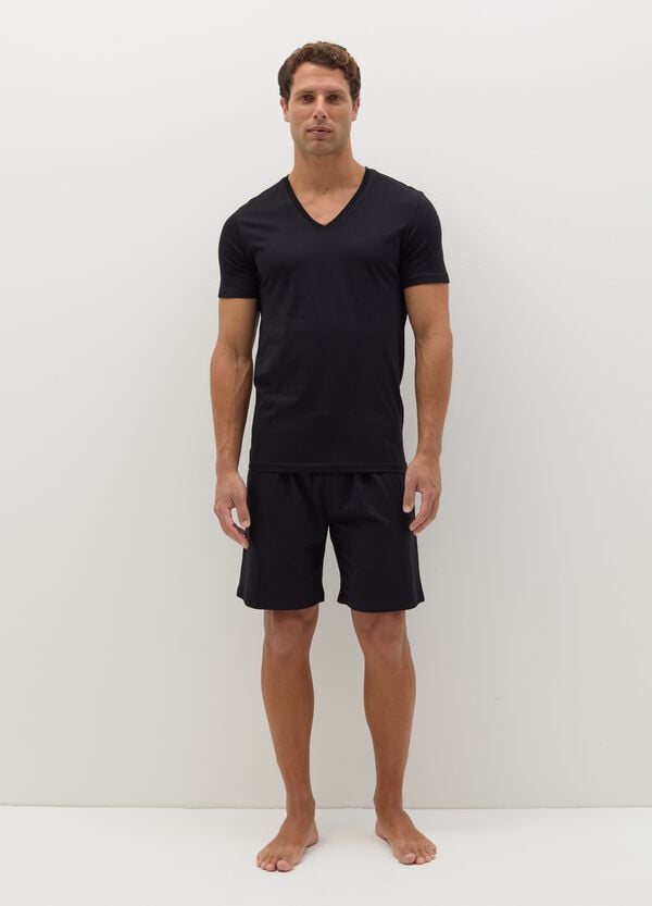 Ovs Bipack T-shirt Intima In Cotone Supima Scollo A V