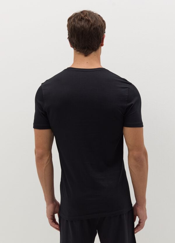 Ovs Bipack T-shirt Intima In Cotone Supima Scollo A V