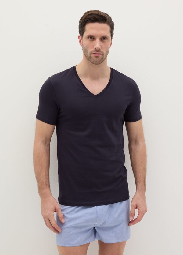 Ovs Bipack t-shirt intima in cotone Supima scollo a V