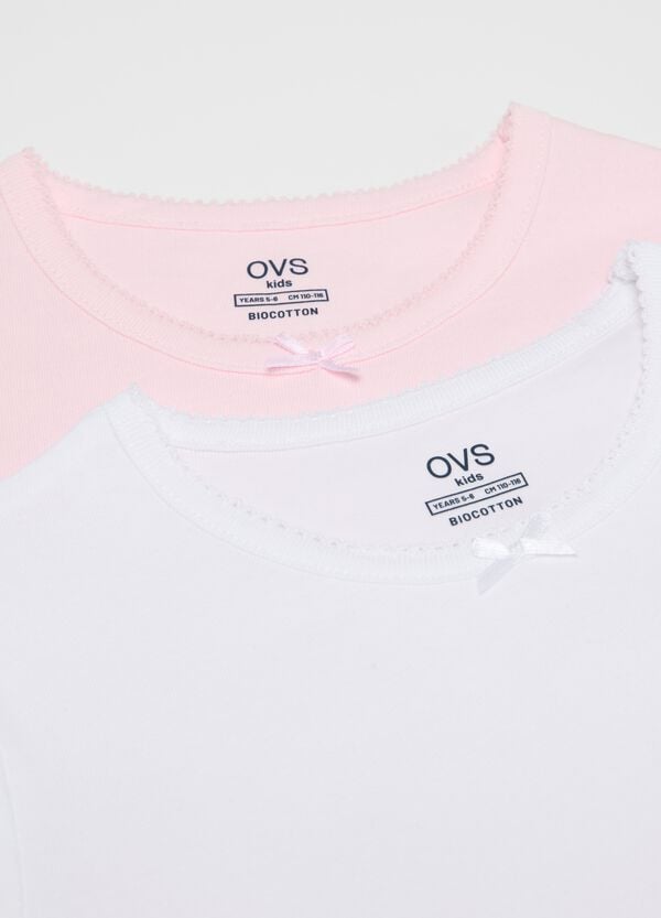 Ovs Bipack T-shirt Intime In Cotone Bio Con Fiocchetto